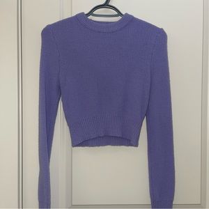Purple “daphne” crop top fluffy